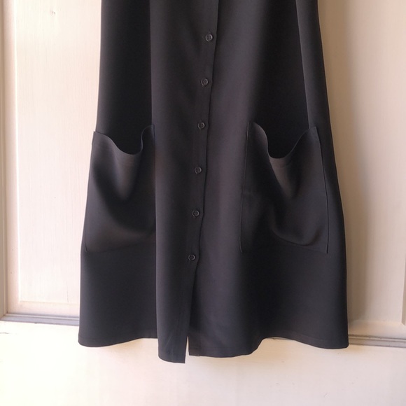 IAN R.N Black Spaghetti Straps Button Down Dress - Picture 4 of 7